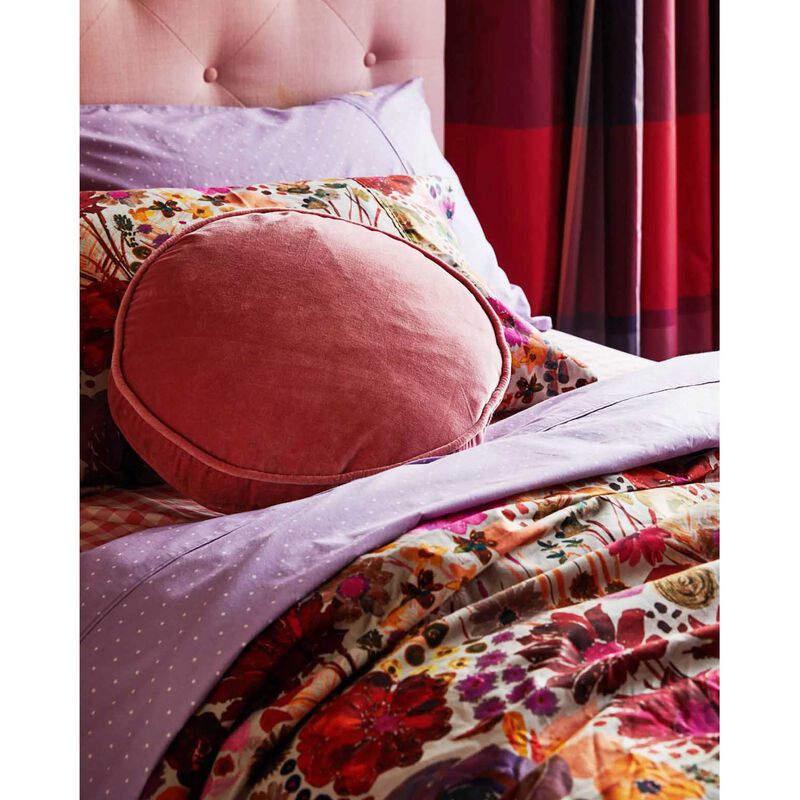 Kip&Co Dusty Rose Velvet Pea Cushion image number 1